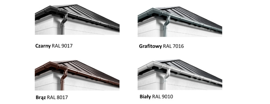 Rys.2. Dostępna kolorystyka rynien KANION