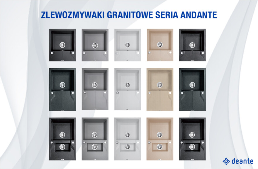 Zlewozmywaki granitowe - seria Andante